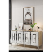 Dulăpior Hanah Home Puma 150 Sapphire Oak White Silver imaginea #2 — magazin online Desire.md
