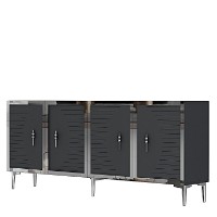 Dulăpior Hanah Home Tuna 180 Anthracite Silver imaginea #5 — magazin online Desire.md