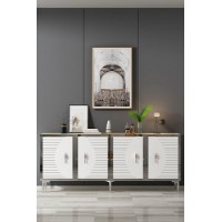 Dulăpior Hanah Home Tuna 180 Sapphire Oak White Silver