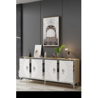 Dulăpior Hanah Home Tuna 180 Sapphire Oak White Silver imaginea #2 — magazin online Desire.md