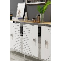 Dulăpior Hanah Home Tuna 180 Sapphire Oak White Silver imaginea #3 — magazin online Desire.md