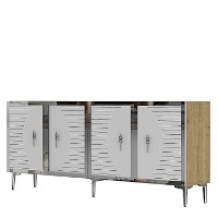 Dulăpior Hanah Home Tuna 180 Sapphire Oak White Silver imaginea #5 — magazin online Desire.md
