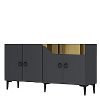 Dulăpior Hanah Home Gama 150 Anthracite Gold imaginea #4 — magazin online Desire.md