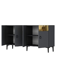 Dulăpior Hanah Home Gama 150 Anthracite Gold imaginea #5 — magazin online Desire.md