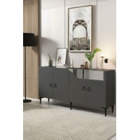 Dulăpior Hanah Home Gama 150 Anthracite Silver imaginea #2 — magazin online Desire.md