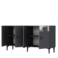 Dulăpior Hanah Home Gama 150 Anthracite Silver imaginea #5 — magazin online Desire.md