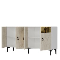 Dulăpior Hanah Home Gama 150 White Travertine Gold imaginea #5 — magazin online Desire.md