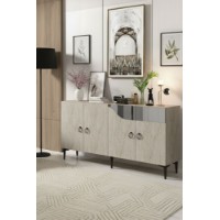 Dulăpior Hanah Home Gama 150 White Travertine Silver imaginea #2 — magazin online Desire.md