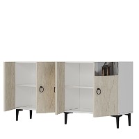 Dulăpior Hanah Home Gama 150 White Travertine Silver imaginea #5 — magazin online Desire.md