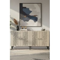 Dulăpior Hanah Home Rain 150 White Travertine