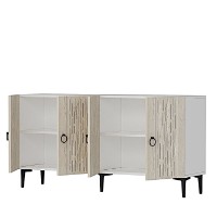 Dulăpior Hanah Home Rain 150 White Travertine imaginea #6 — magazin online Desire.md