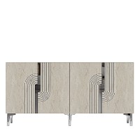 Dulăpior Hanah Home Meyra 150 White Travertine Silver imaginea #2 — magazin online Desire.md