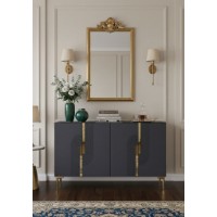 Dulăpior Hanah Home Meyra 120 Anthracite Gold imaginea #3 — magazin online Desire.md