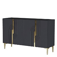 Dulăpior Hanah Home Meyra 120 Anthracite Gold imaginea #5 — magazin online Desire.md