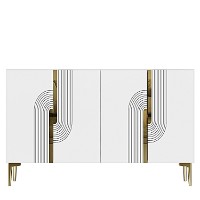 Dulăpior Hanah Home Meyra 120 White Gold imaginea #7 — magazin online Desire.md