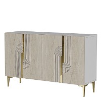 Dulăpior Hanah Home Meyra 120 White Travertine Gold imaginea #4 — magazin online Desire.md