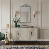 Dulăpior Hanah Home Meyra 120 White Travertine Silver imaginea #2 — magazin online Desire.md