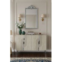 Dulăpior Hanah Home Meyra 120 White Travertine Silver imaginea #3 — magazin online Desire.md