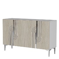 Dulăpior Hanah Home Meyra 120 White Travertine Silver imaginea #4 — magazin online Desire.md
