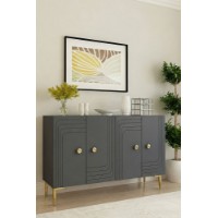 Dulăpior Hanah Home Lessi 120 Anthracite Gold