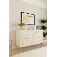 Dulăpior Hanah Home Lessi 120 White Travertine Gold