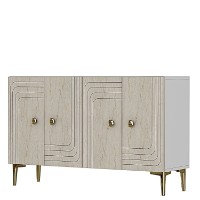Dulăpior Hanah Home Lessi 120 White Travertine Gold imaginea #4 — magazin online Desire.md