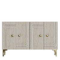 Dulăpior Hanah Home Lessi 120 White Travertine Gold imaginea #5 — magazin online Desire.md
