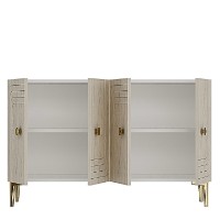 Dulăpior Hanah Home Lessi 120 White Travertine Gold imaginea #6 — magazin online Desire.md