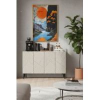 Dulăpior Hanah Home Ferro 120 White Travertine imaginea #2 — magazin online Desire.md