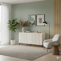 Dulăpior Hanah Home Resso 150 White Travertine imaginea #3 — magazin online Desire.md
