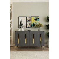 Dulăpior Hanah Home Rany 120 Anthracite Gold