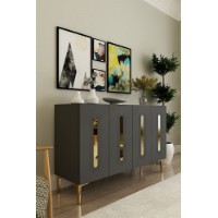 Dulăpior Hanah Home Rany 120 Anthracite Gold imaginea #2 — magazin online Desire.md