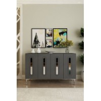 Dulăpior Hanah Home Rany 120 Anthracite Silver