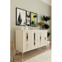 Dulăpior Hanah Home Rany 120 White Travertine Silver imaginea #2 — magazin online Desire.md