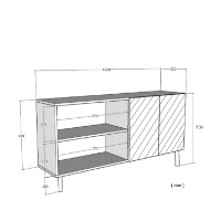 Dulăpior Hanah Home Rany 120 White Travertine Silver imaginea #6 — magazin online Desire.md