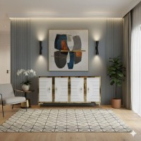 Dulăpior Hanah Home Tuna 120 White Gold imaginea #2 — magazin online Desire.md
