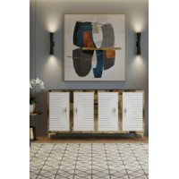 Dulăpior Hanah Home Tuna 120 White Gold imaginea #3 — magazin online Desire.md
