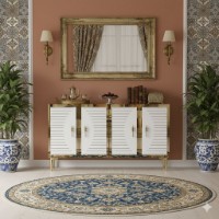Dulăpior Hanah Home Tuna 120 White Gold imaginea #5 — magazin online Desire.md