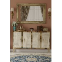 Dulăpior Hanah Home Tuna 120 White Travertine Gold imaginea #3 — magazin online Desire.md