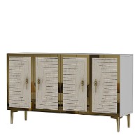 Dulăpior Hanah Home Tuna 120 White Travertine Gold imaginea #4 — magazin online Desire.md