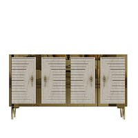 Dulăpior Hanah Home Tuna 120 White Travertine Gold imaginea #5 — magazin online Desire.md