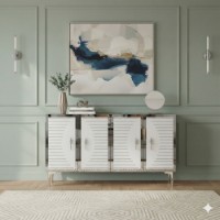 Dulăpior Hanah Home Tuna 120 White Silver