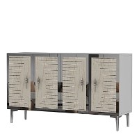 Dulăpior Hanah Home Tuna 120 White Travertine Silver imaginea #3 — magazin online Desire.md