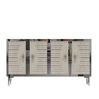 Dulăpior Hanah Home Tuna 120 White Travertine Silver imaginea #4 — magazin online Desire.md