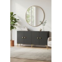 Dulăpior Hanah Home Simple 150 Anthracite Gold imaginea #2 — magazin online Desire.md