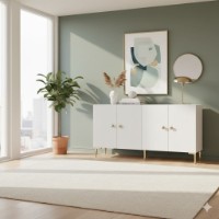 Dulăpior Hanah Home Simple 150 White Gold imaginea #3 — magazin online Desire.md