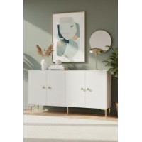 Dulăpior Hanah Home Simple 150 White Gold imaginea #4 — magazin online Desire.md
