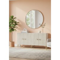 Dulăpior Hanah Home Simple 150 White Travertine Gold imaginea #2 — magazin online Desire.md