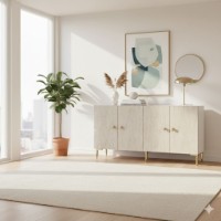 Dulăpior Hanah Home Simple 150 White Travertine Gold imaginea #3 — magazin online Desire.md