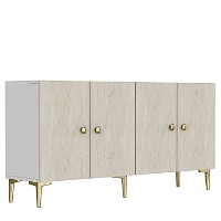 Dulăpior Hanah Home Simple 150 White Travertine Gold imaginea #5 — magazin online Desire.md